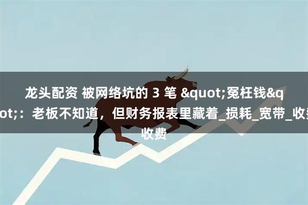 龙头配资 被网络坑的 3 笔 "冤枉钱"：老板不知道，但财务报表里藏着_损耗_宽带_收费